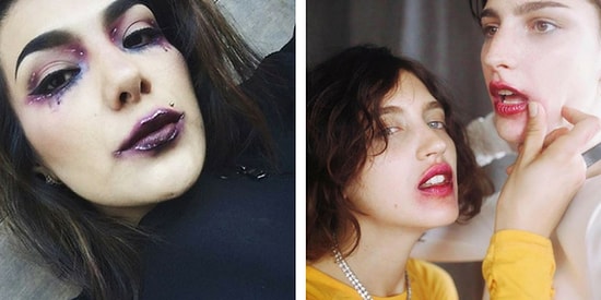 Rujunu Taşırarak Süren Kızların Çok Seveceği Tuhaf Trend: Bulaşmış Rujlu Dudaklar