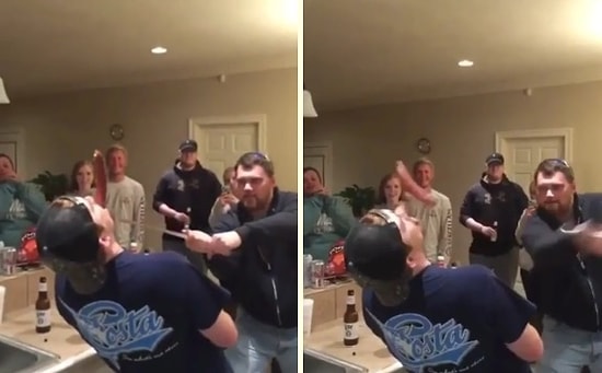 Фокус не удался: мужчина чуть не отрезал нос друга мечом