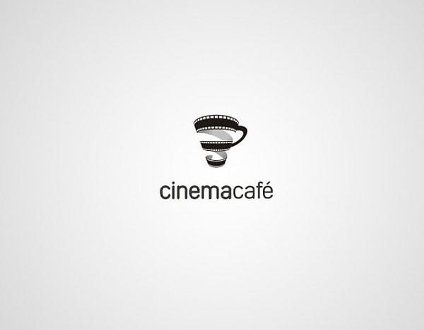 1. Cinema cafe için tasarlanan yaratıcı bir logo