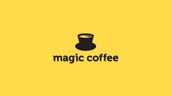 16. "Magic coffee" dükkanı için tasarlanan, sihir ve büyü kokan logo