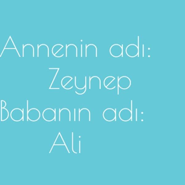 Zeynep ve Ali!