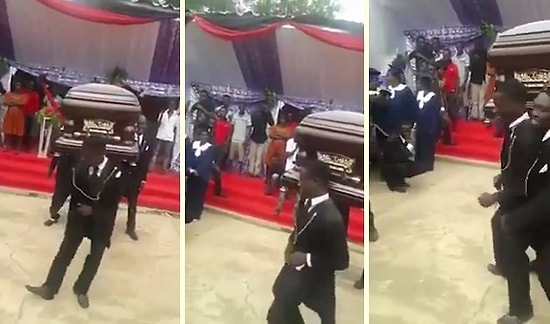 Arkadaşlarının Cenaze Töreninde Omuzlarında Tabutla Çılgınca Dans Eden Afrikalılar