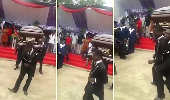 Arkadaşlarının Cenaze Töreninde Omuzlarında Tabutla Çılgınca Dans Eden Afrikalılar