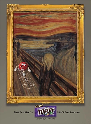 M&M Çikolataları da tablonun bulunması için yapılan seferberlik çalışmalarına katkıda bulundu.