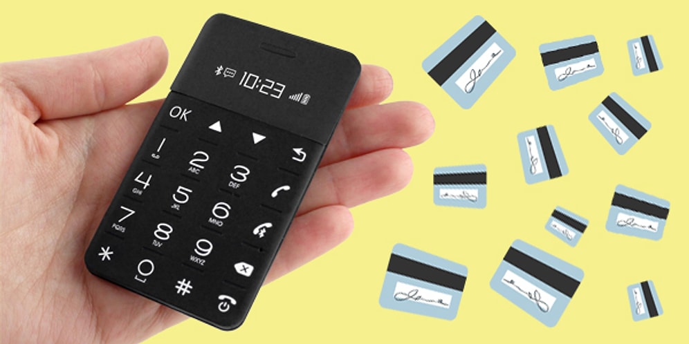 Cep Telefonu Oldu Size Cüzdan Telefonu! Kredi Kartı Boyutunda Cep Telefonu Çıktı!