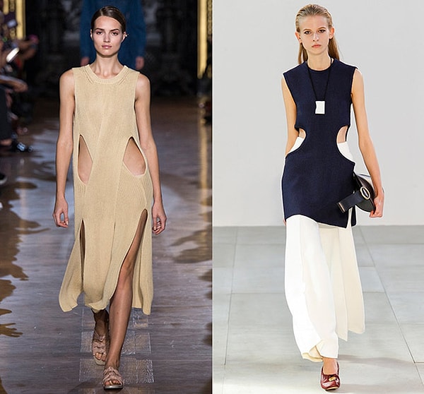 2. Платье с вырезами на талии