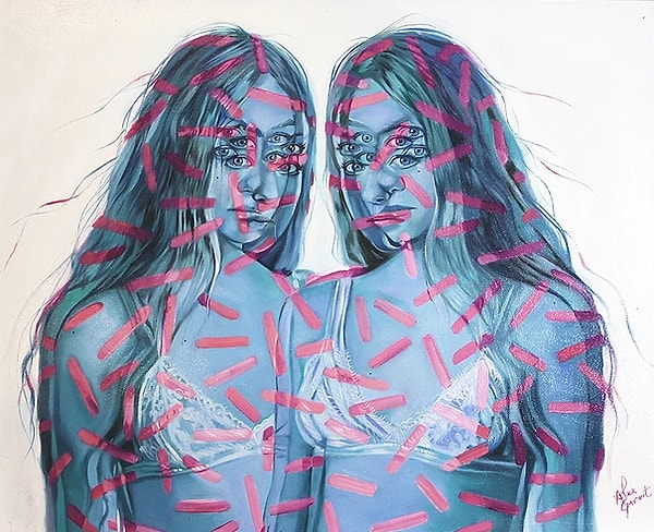 6. Во всех работах прослеживается тематика молодой женщины. Уже сегодня во многих странах мира (в первую очередь, США и Канада) проходят выставки Алекс Гарант.