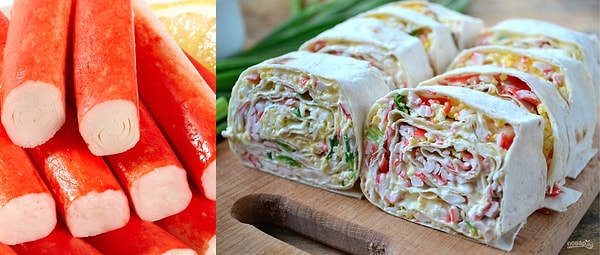 5. С крабовыми палочками