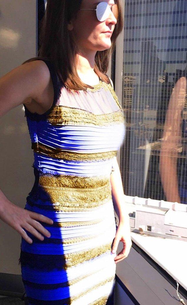 Обман зрения платье белое или синее