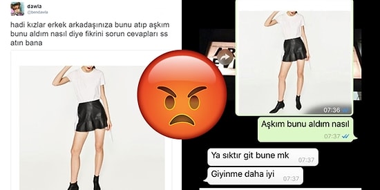 Sevgililere Sorulan "Aşkım Bu Eteği Aldım, Nasıl?" Sorusuna Twitter'ı Kızdıran Cevaplar!