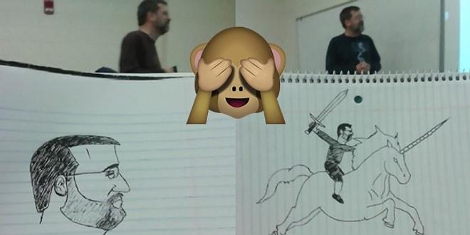 Derste Sıkılan Öğrencinin Her Hafta Öğretmenini Şekilden Şekle Soktuğu Çizimleri