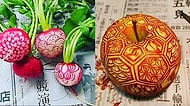 Meyve ve Sebzeler ile Oyma Sanatı Yapan Japon Sanatçıdan 21 Şahane Eser