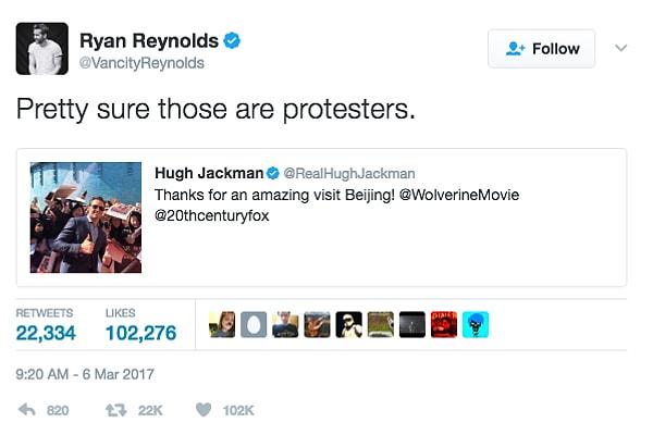 Kendi hesabından "Onların protesto göstericileri olduğundan çok eminim" diyerek dalga geçti Ryan.