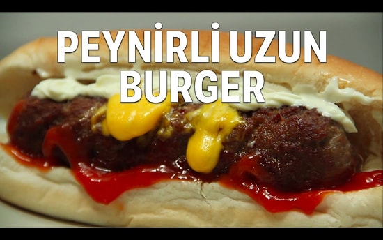 Hamburger mi Sandviç mi Yesem İkilemini Ortadan Kaldıran Peynirli Uzun Burger Tarifi