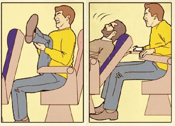 14. Особенно если сидящий перед тобой пассажир откидывает спинку кресла назад...😤😤