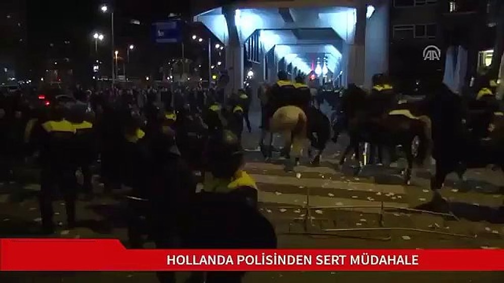 Hollanda'da Gösteri Yapan Türklerden İlginç Diyalog: Ne İçeri Atacaklar Burası Türkiye mi?