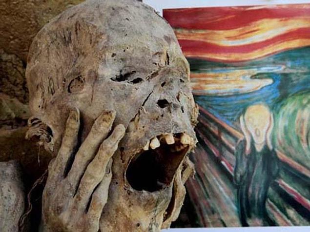 5. The screamer may have been based on a Peruvian mummy.