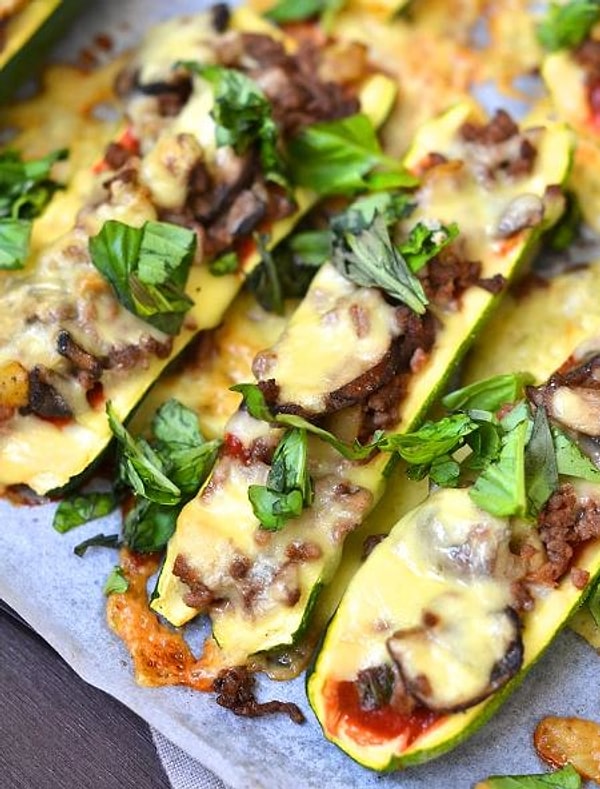 6. Цукини с грибами и сливками