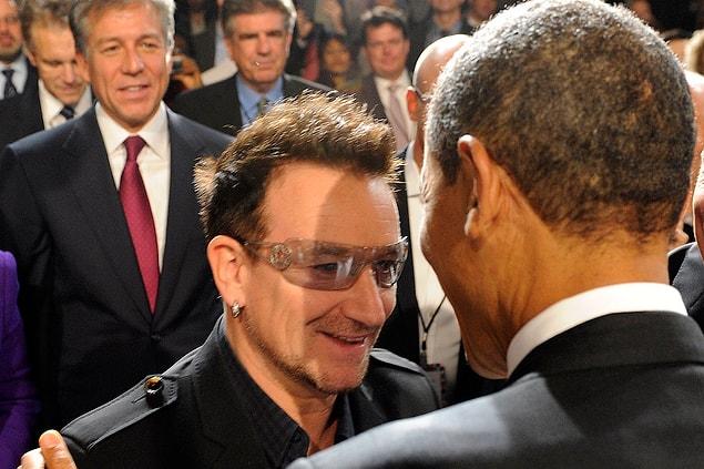 5. Bono (U2) & Barack Obama
