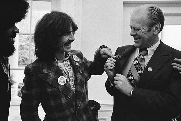 16. George Harrison & Gerald Ford