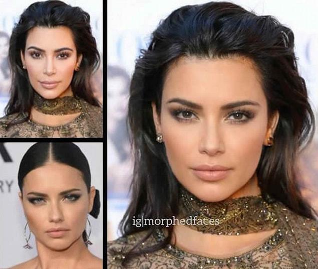 12. Kim Kardashian ve Adriana Lima