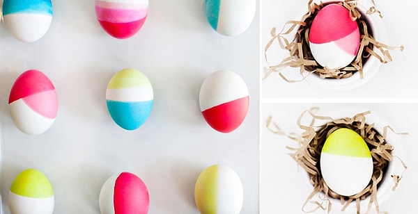 3. Яйца на Пасху в стиле «Колор-блокинг»