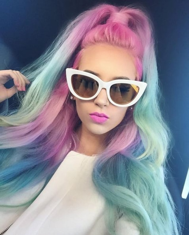 Unicorn and mermaid hair.