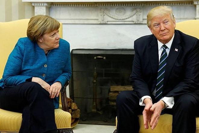 Trump'ın Merkel'in Elini Sıkmaması Sosyal Medyanın Gündeminde