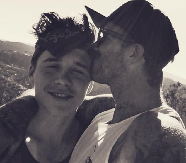8. And unashamedly showing affection for Brooklyn.