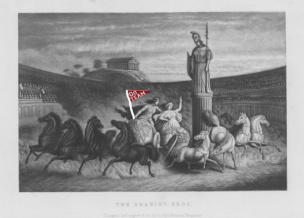 6. Первая красная спортивная форма принадлежала сборной команде, участвовавшей в соревновании колесниц в Риме