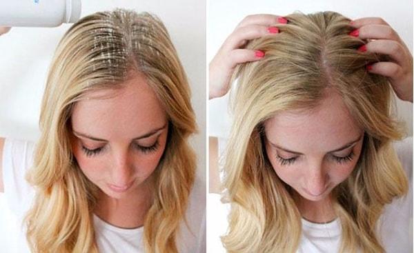 5. Yağlanma saçların en büyük problemi. Bebek pudrasıyla kalıcı olmasa da günü kurtarabilirsiniz. Saç diplerinize azıcık uygulayın ve bolca (beyazlık kaybolana kadar) yedirin.