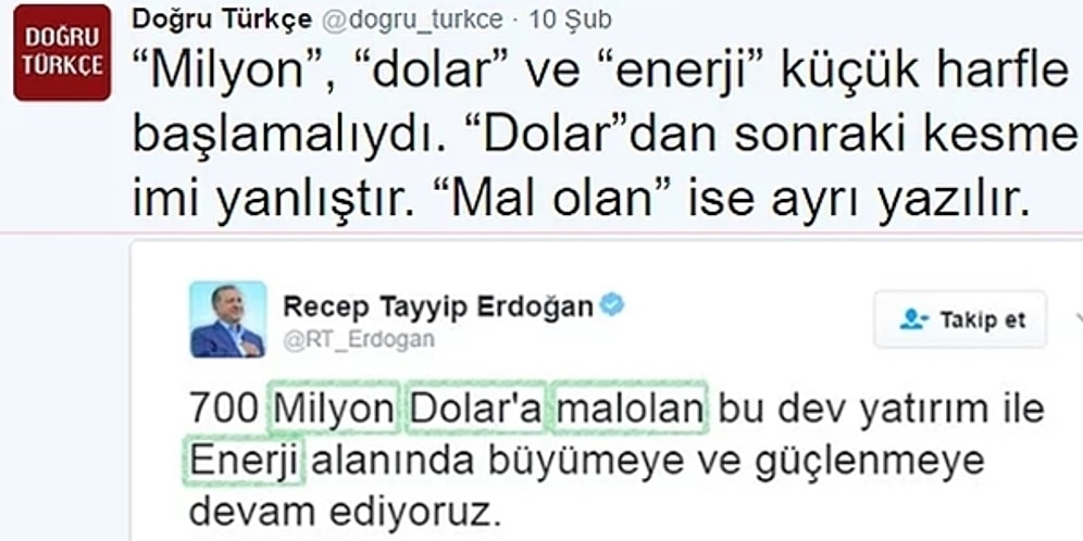 Doğru Türkçe Kullanma Konusundaki Özensizliği Gösteren Hesaptan 27 Okkalı Paylaşım
