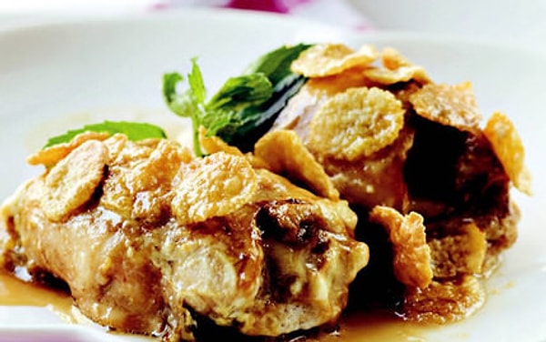 3. Курица с кукурузными хлопьями