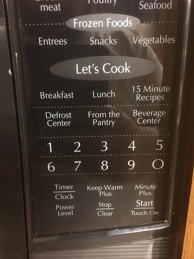 11. This microwave that has an “O” instead of a zero.