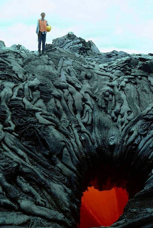5. Lava That Formed To Look Like A Pile Of Bodies Being Sucked Into The Fiery Void Of Hell