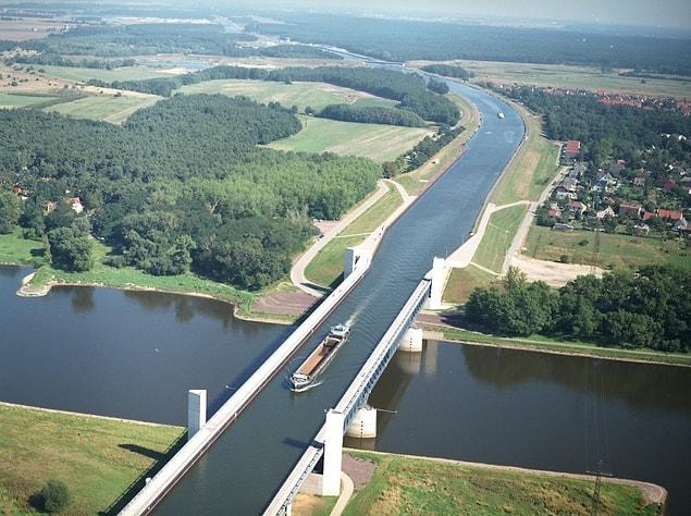 14. The Magdeburg Water Bridge In Germany