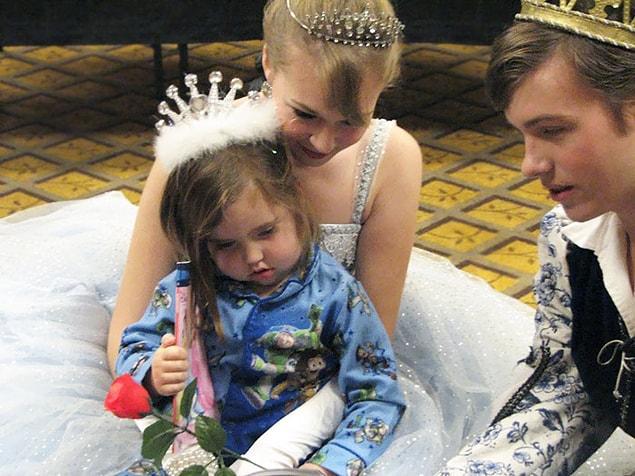 25. A 3-Year-old old girl's last wish was to meet a prince and princess.
