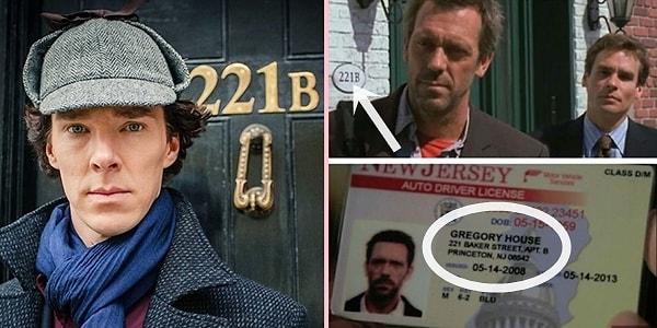3. "House M.D.", Sherlock Holmes'ten esinlenerek oluşturulmuş. House'un apartman numarası da Sherlock Holmes'un apartman numarası olan 221B'dir.