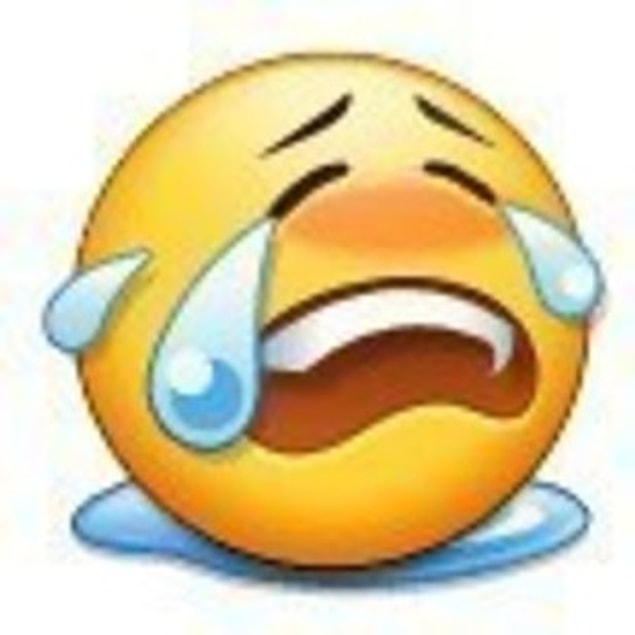 16. "Loudly crying face"