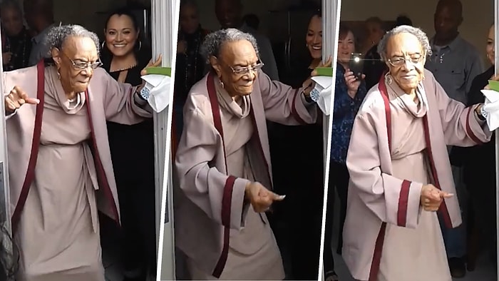 100 Yaşına Basan Nineden Muazzam Doğum Günü Dansı