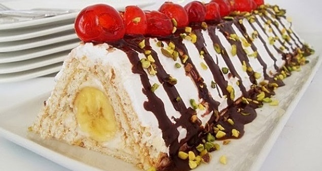6. Bisküviyle yapılan pratik bir pasta tarifi