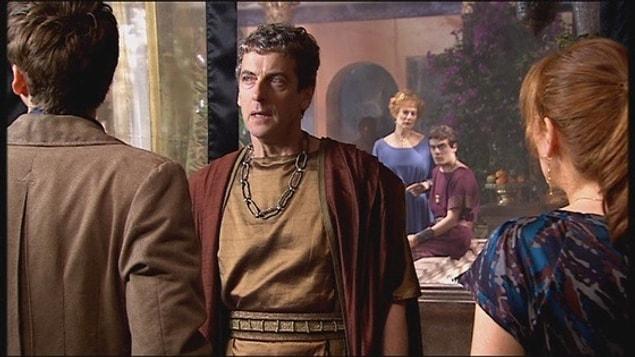 12. Peter Capaldi, who plays Doctor Who on the show, made his first appearance in a 2008 episode titled The Fires of Pompeii, as Caecilius.