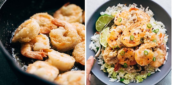 7. Медовые креветки с грецким орехом