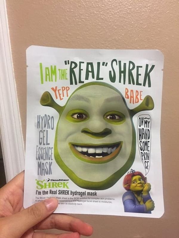 8. Shrek desenli maske.