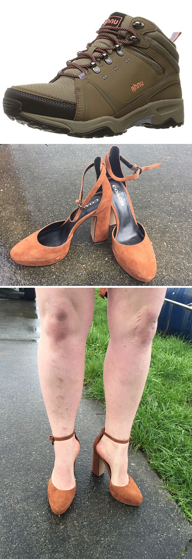 33. “The hiking boots i ordered online look a little different than the picture they provided.”