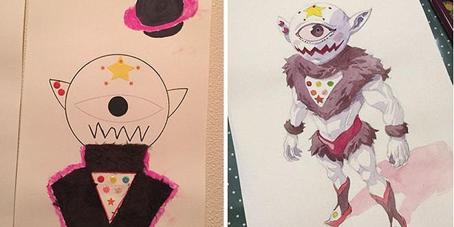 Çocuklarının Rastgele Çizimlerinden Muazzam Animeler Yaratan Sanatçı Babadan 12 Çalışma