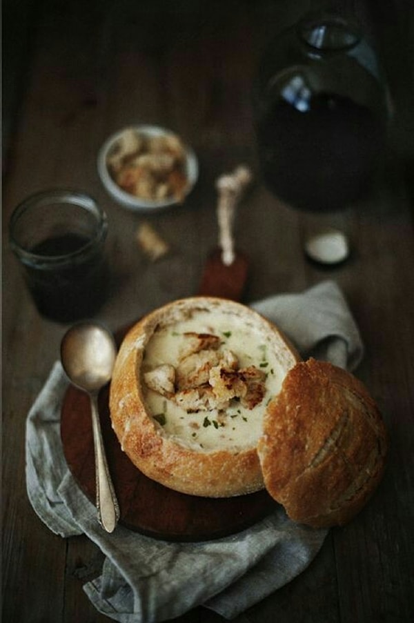 1. Супчик в буханке хлеба