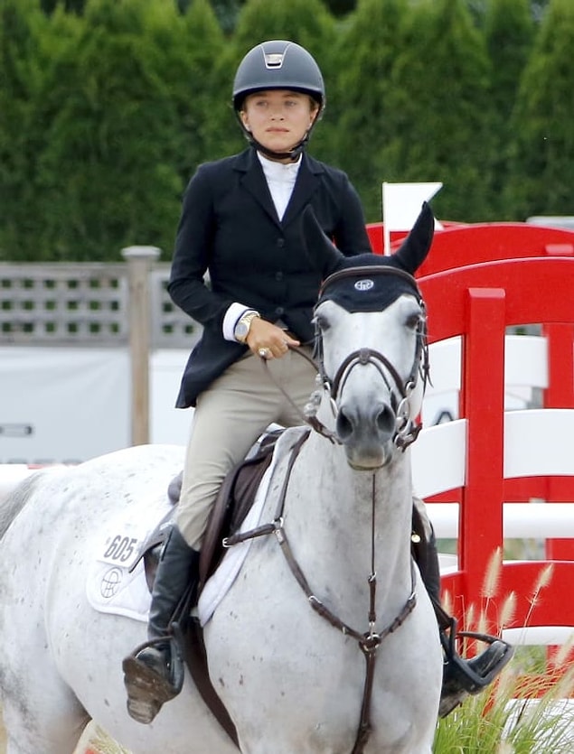 14. Mary-Kate loves horses. She regularly rides and competes in the Hampton's Classic Horse Show, and in 2013 she won first place.