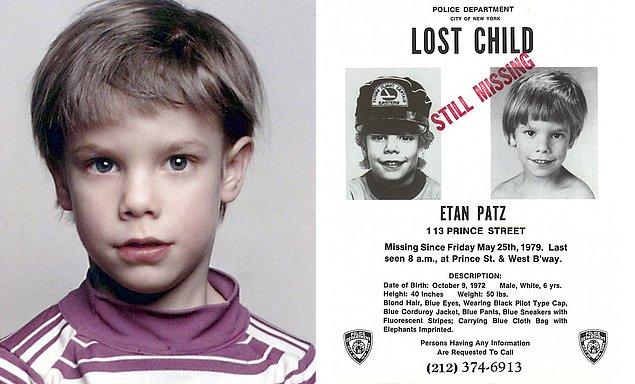 Etan Patz, 25 Mayıs 1979 Cuma günü kaybolduğunda henüz altı yaşındaydı.
