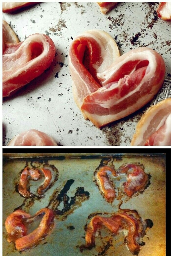 2. Разбитые сердца из бекона